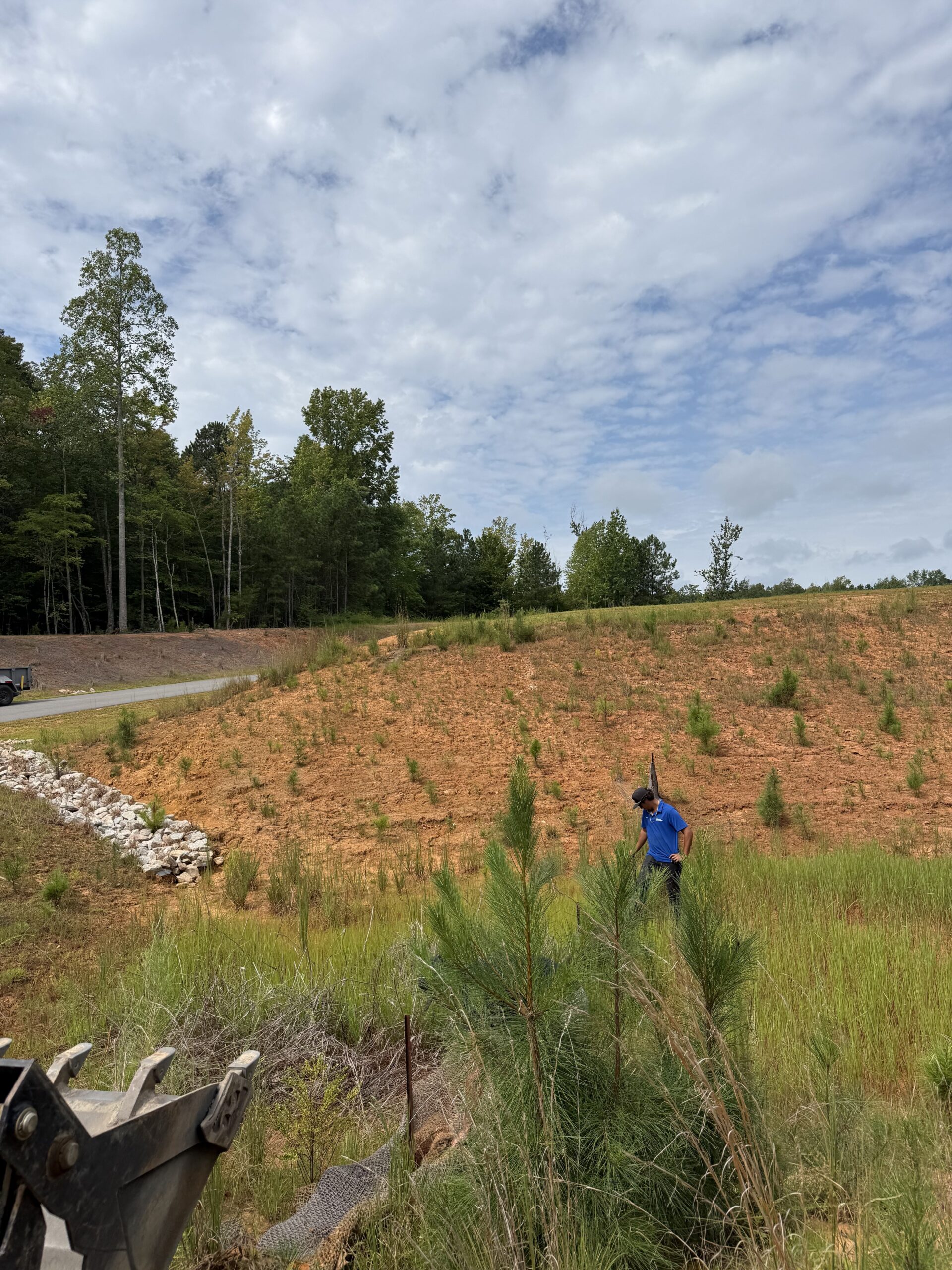 Erosion control on a Petersburg construction site
