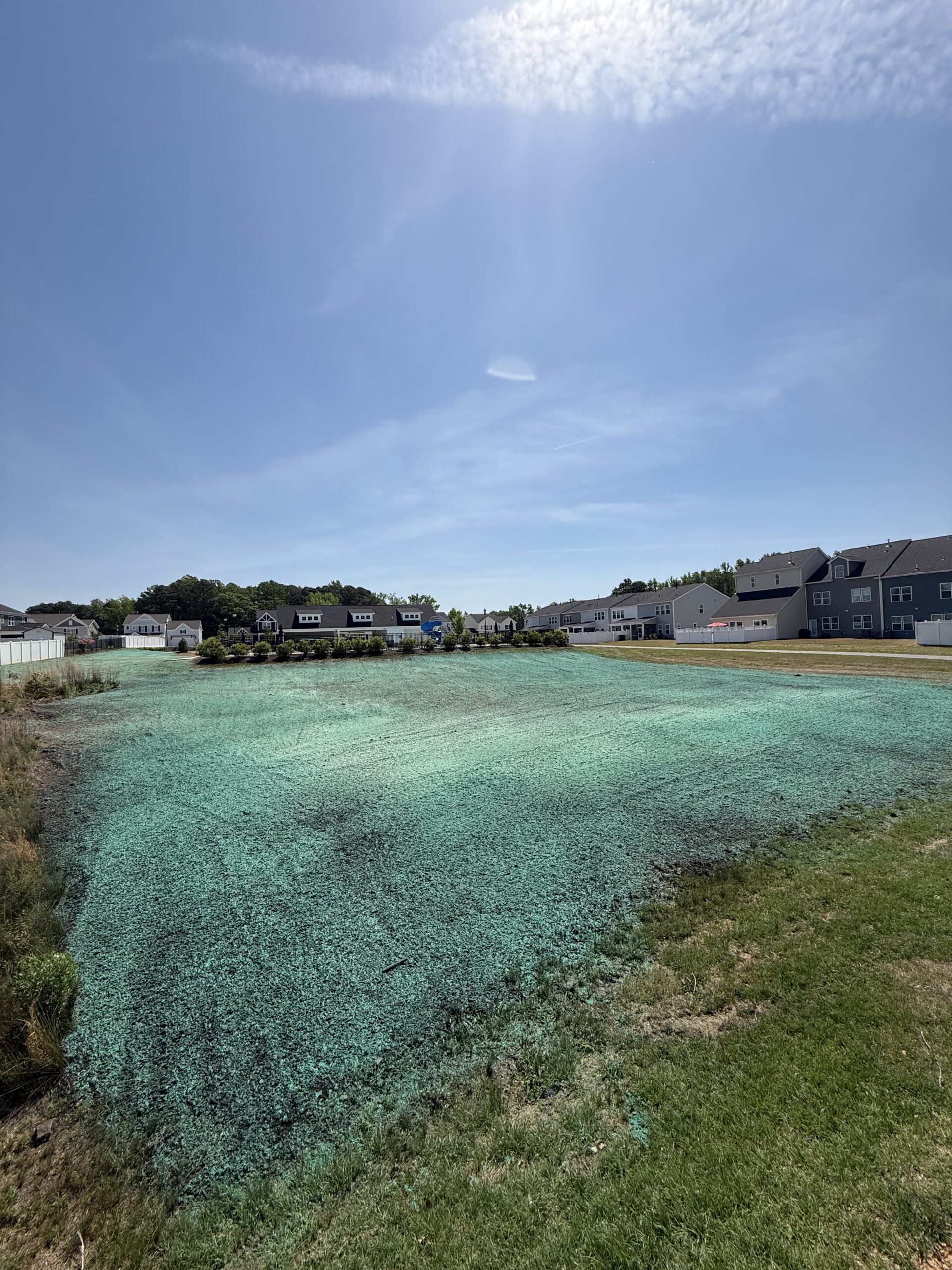 Erosion control on a Colonial Heights construction site